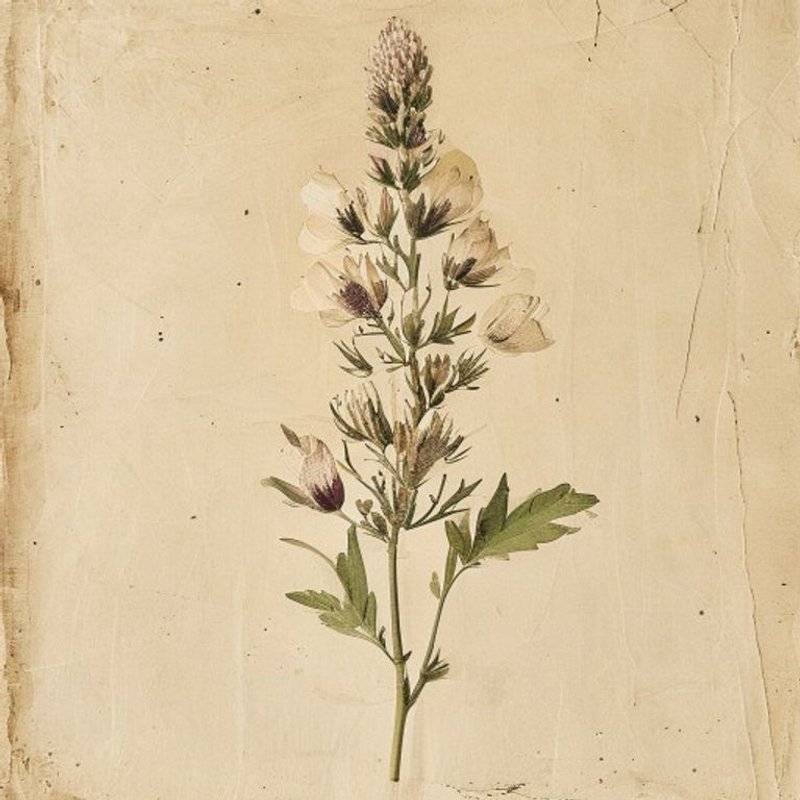 Aquilegia canadensis (Columbine) — botanical photograph