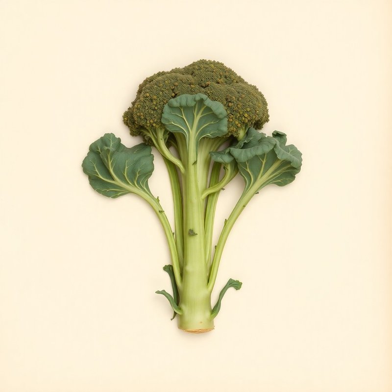 Brassica oleracea botrytis aparagoides (Nine Star Perennial Broccoli) — botanical photograph