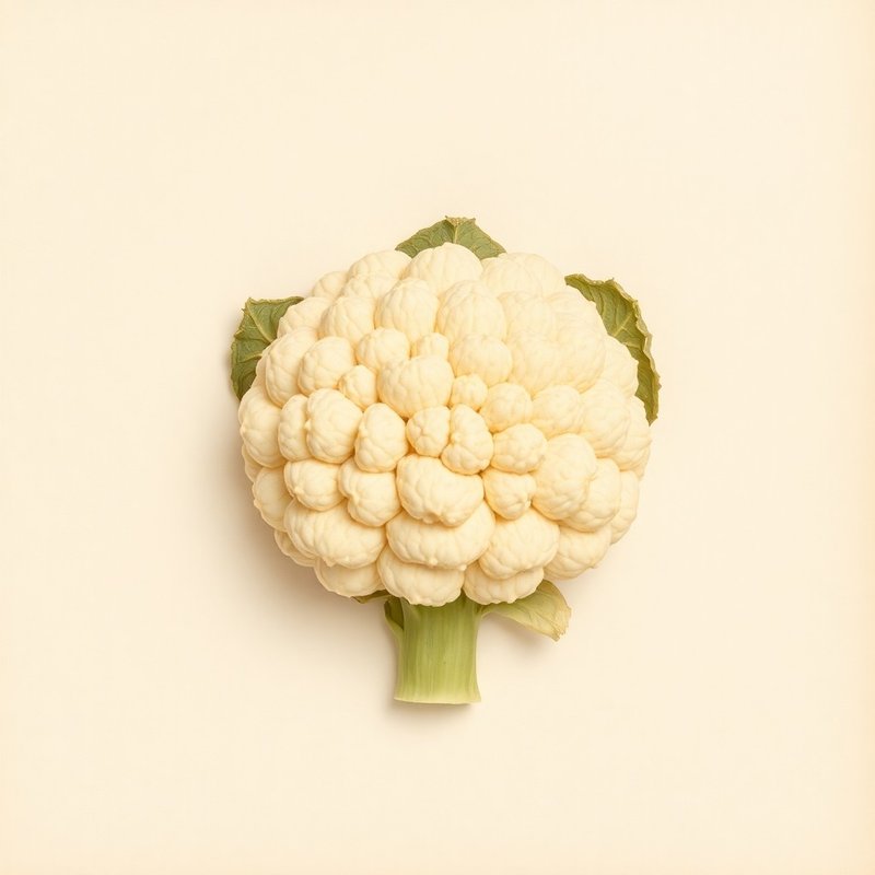 Brassica oleracea botrytis (Cauliflower) — botanical photograph