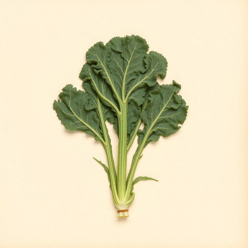 Brassica oleracea sabellica (Curly Kale) — botanical photograph