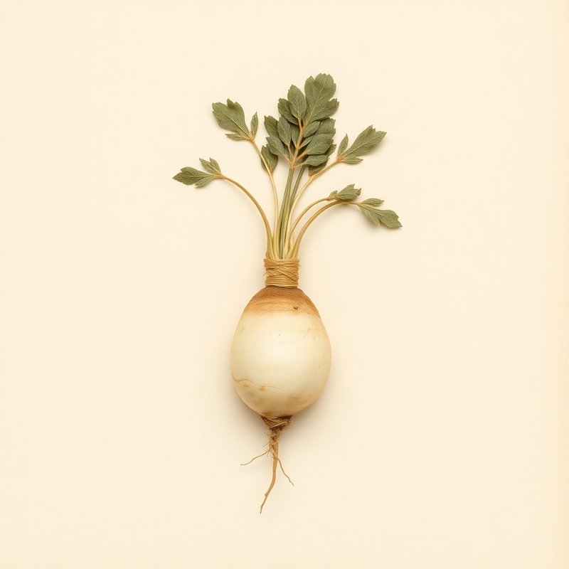 Brassica rapa (Turnip) — botanical photograph