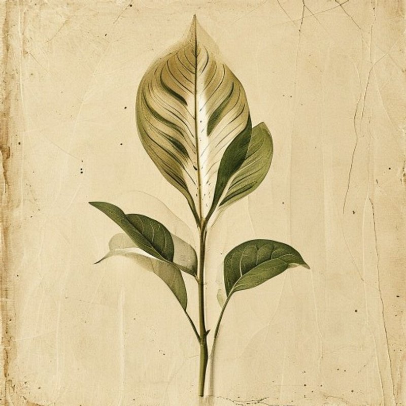 Calathea allouia (Sweetcorn Root) — botanical photograph