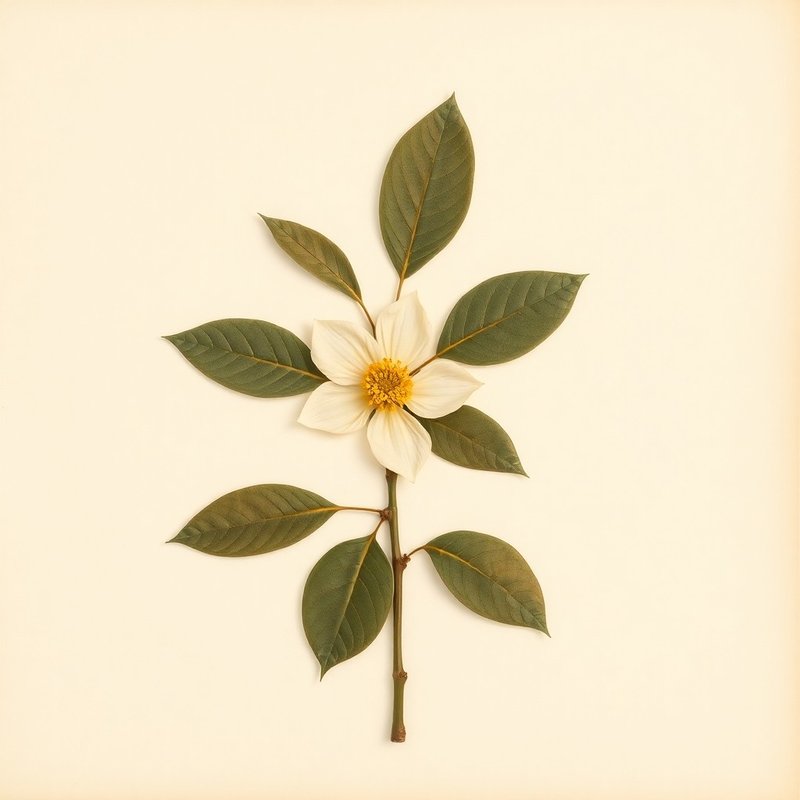 Camellia sinensis (Tea Plant) — botanical photograph