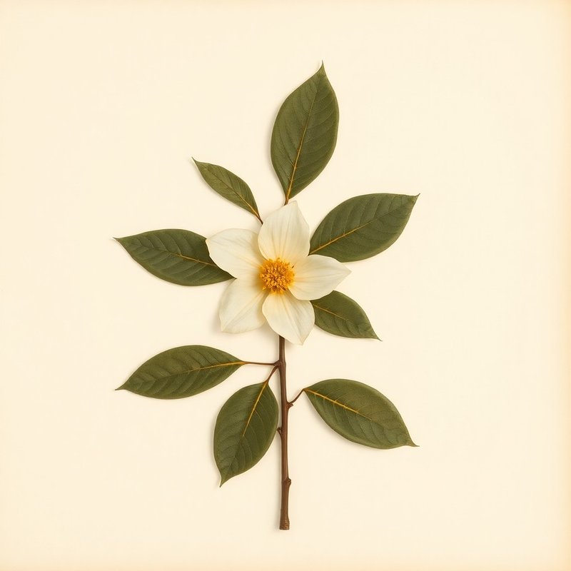 Camellia sinensis assamica (Tea Plant) — botanical photograph