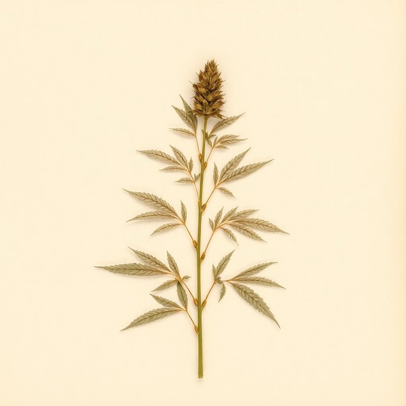 Cannabis sativa (Hemp) — botanical photograph