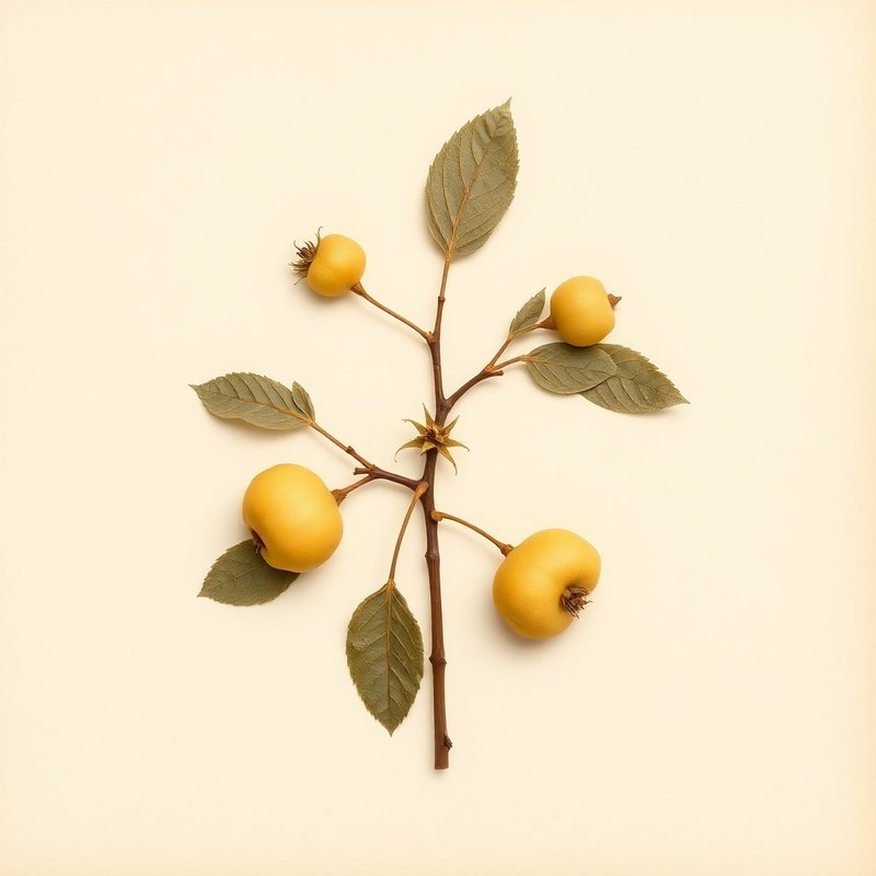 Chaenomeles cathayensis (Chinese Quince) — botanical photograph