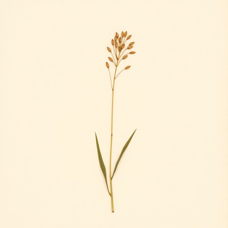 Chasmanthium latifolium (Indian Woodoats) — botanical photograph