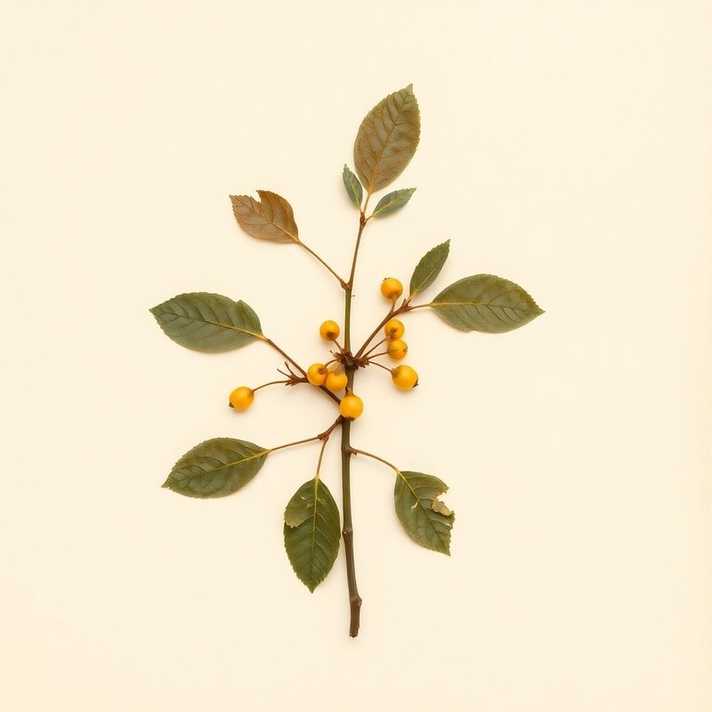 Cornus mas (Cornelian cherry) — botanical photograph