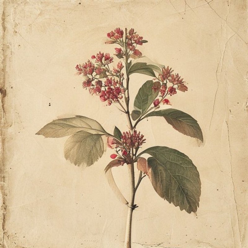 Crataegus chrysocarpa (Fireberry Hawthorn) — botanical photograph