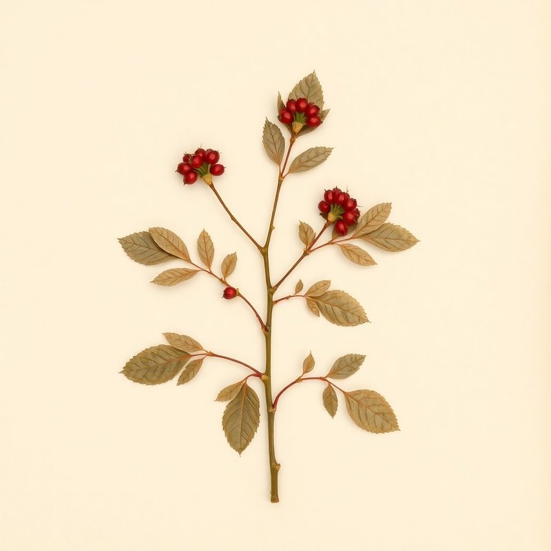 Crataegus mollis (Red Haw) — botanical photograph