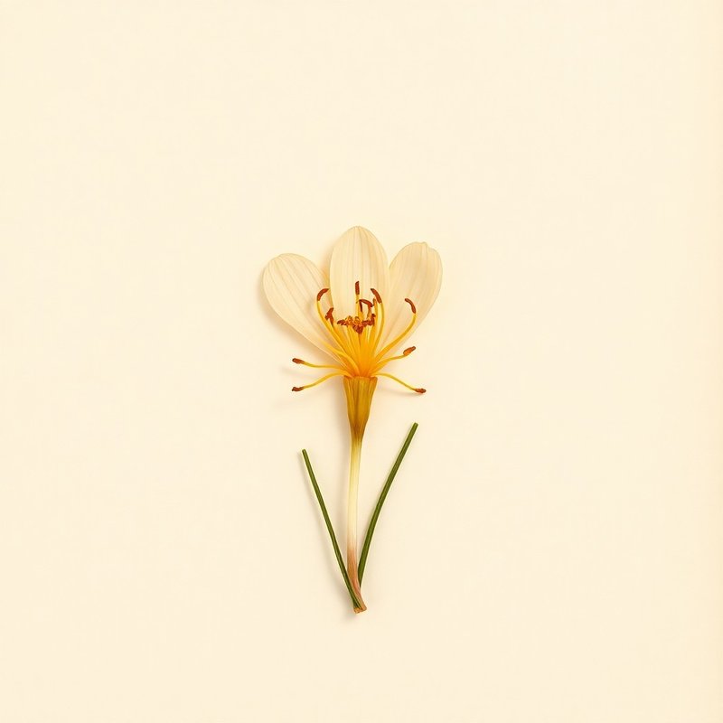 Crocus sativus (Saffron) — botanical photograph