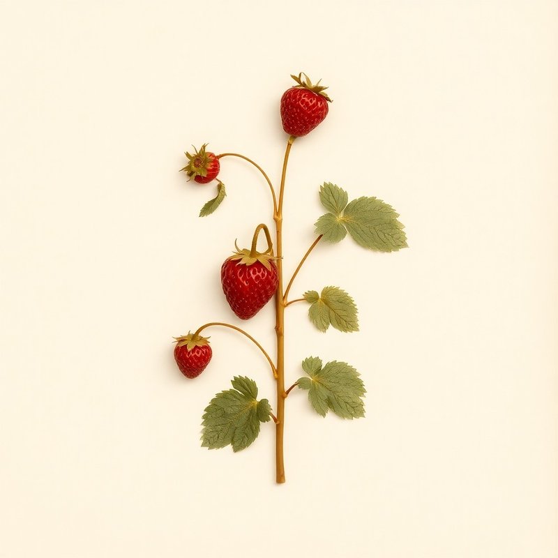 Fragaria bracteata (Woodland Strawberry) — botanical photograph