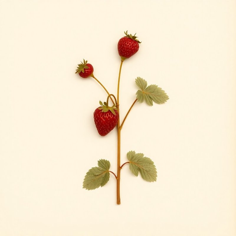 Fragaria vesca (Wild Strawberry) — botanical photograph