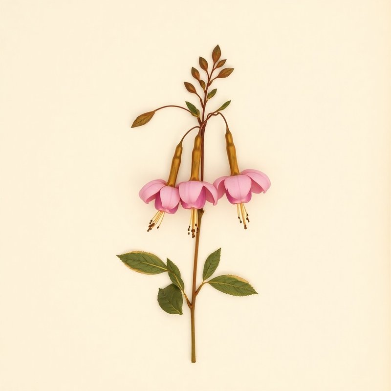 Fuchsia corymbiflora (Peruvian Fuschia) — botanical photograph