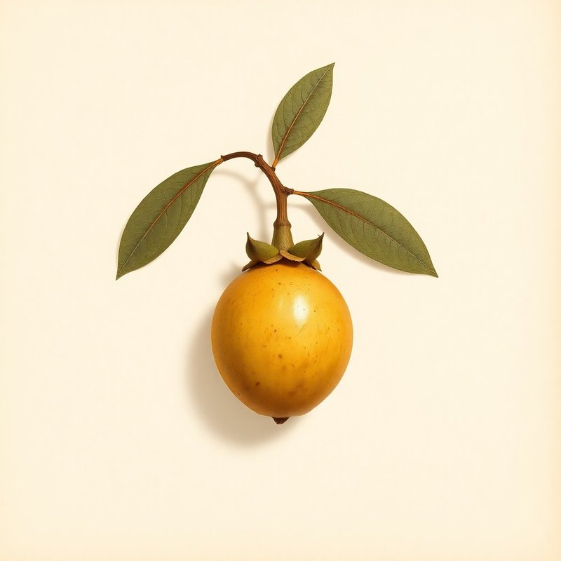 Garcinia mangostana (Mangosteen) — botanical photograph