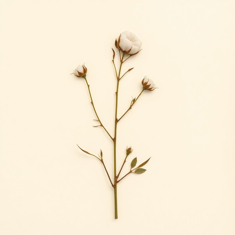 Gossypium herbaceum (Short-Staple American Cotton (Cotton )) — botanical photograph