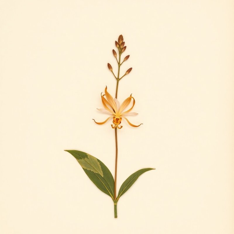 Hedychium coronarium (Butterfly Ginger) — botanical photograph