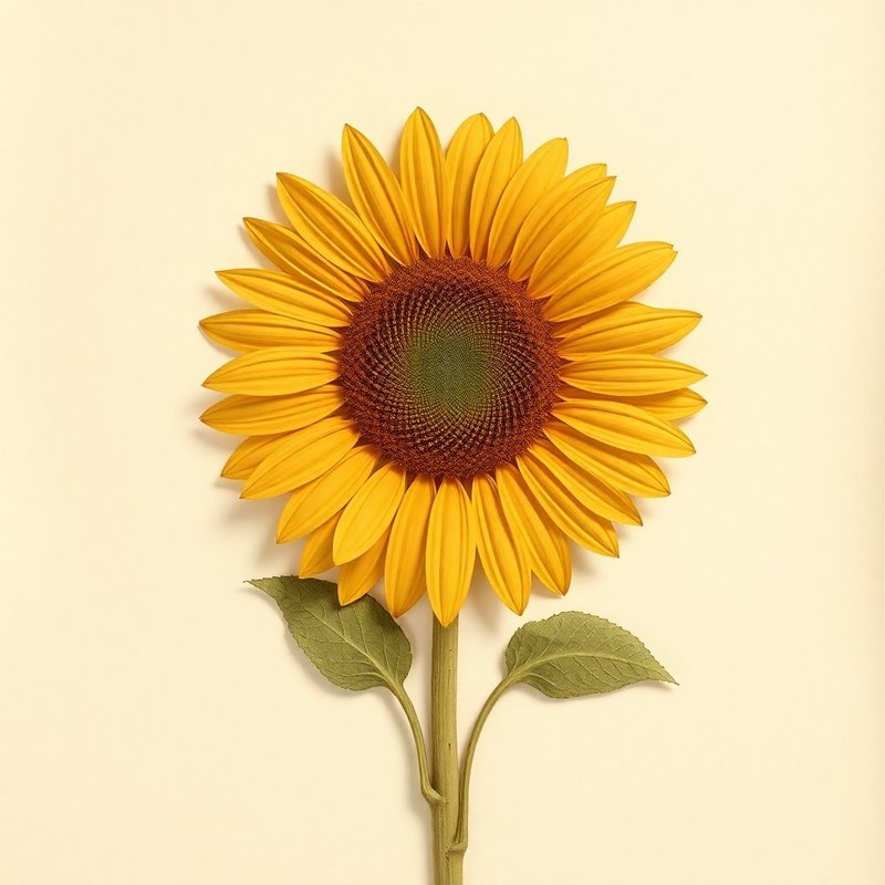 Helianthus giganteus (Giant Sunflower) — botanical photograph