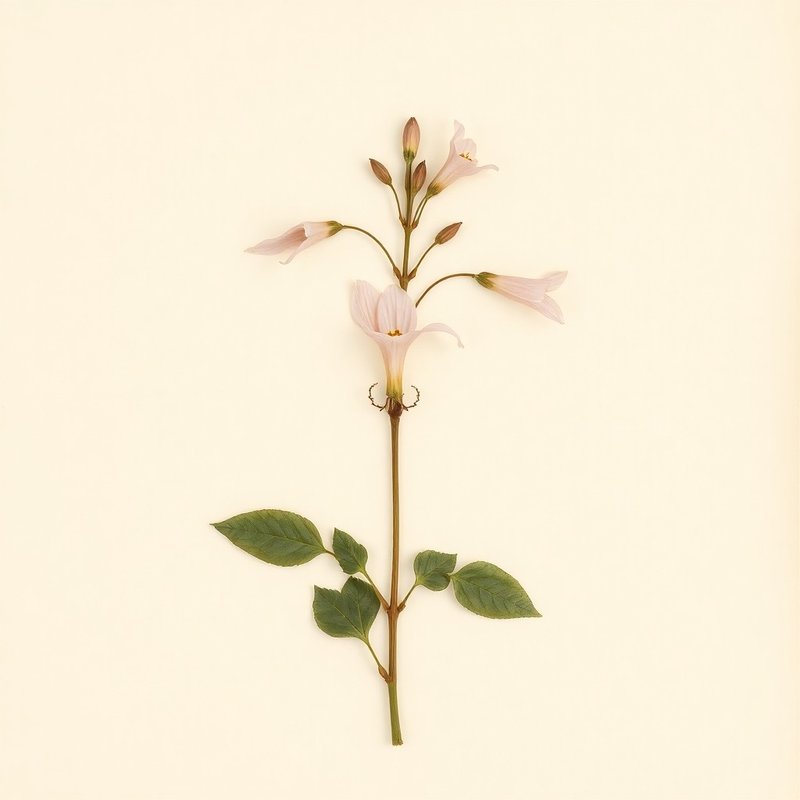 Lapageria rosea (Chilean Bellflower) — botanical photograph