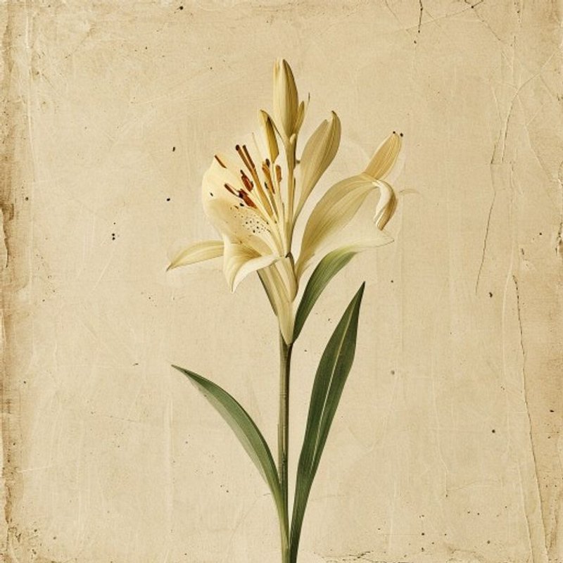 Lilium canadense flavum (Meadow Lily) — botanical photograph