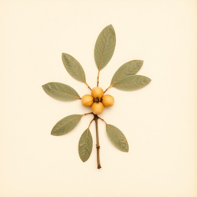 Macadamia ternifolia (Macadamia Nut) — botanical photograph