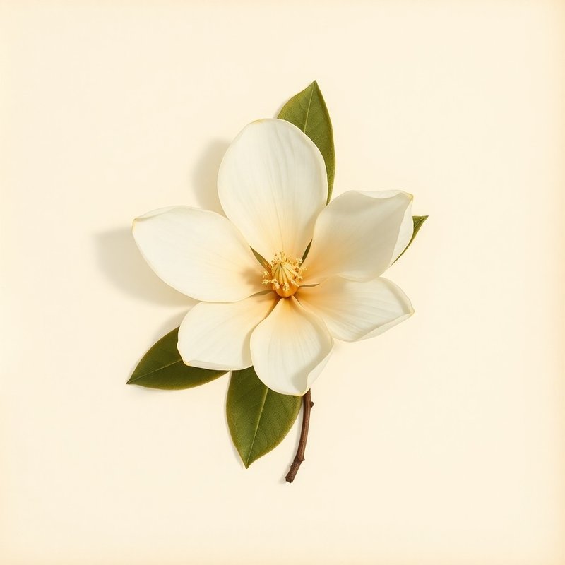 Magnolia grandiflora (Southern Magnolia) — botanical photograph