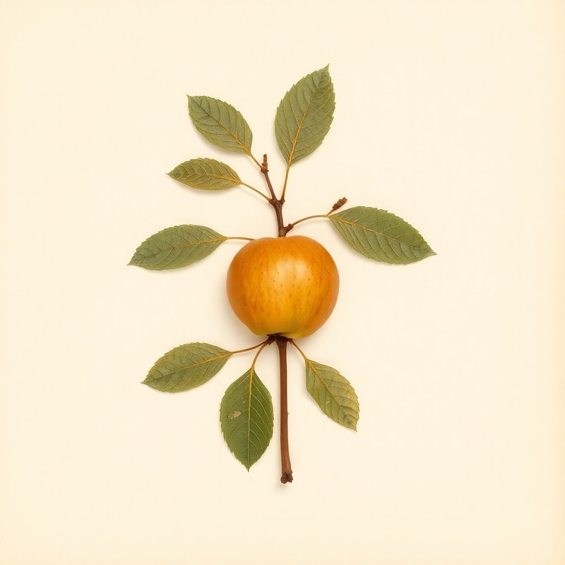 Malus trilobata (Lebanese wild apple) — botanical photograph
