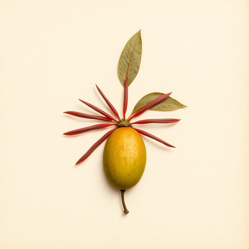 Mangifera rubropetala (Red petaled mango) — botanical photograph