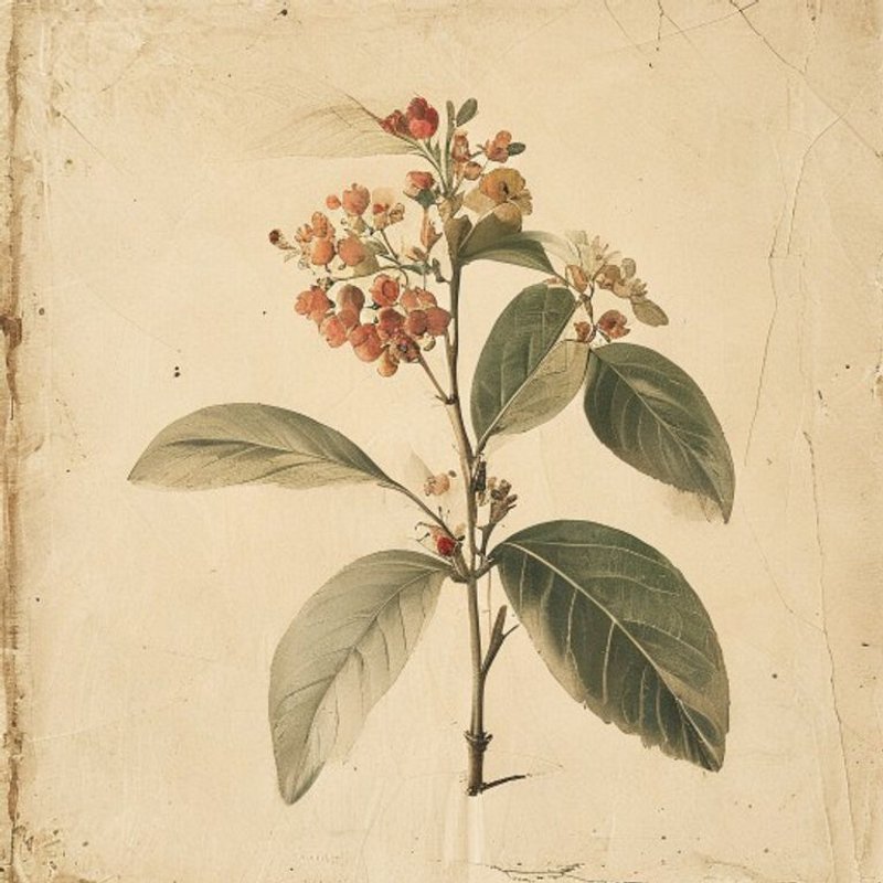 Myrica rubra (Chinese Bayberry) — botanical photograph