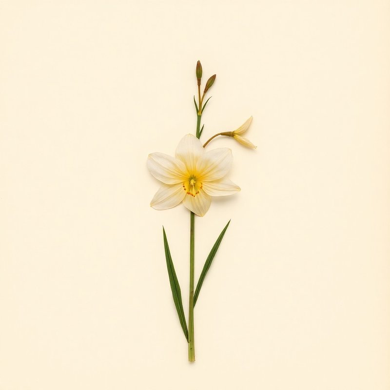Narcissus poeticus (Poet's Narcissus) — botanical photograph