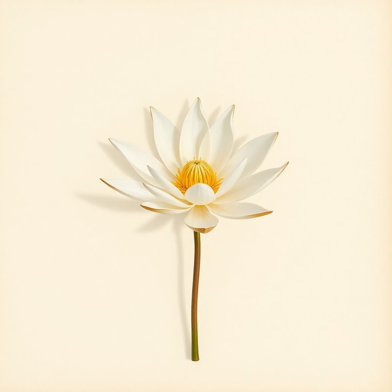 Nymphaea alba (White Water Lily) — botanical photograph