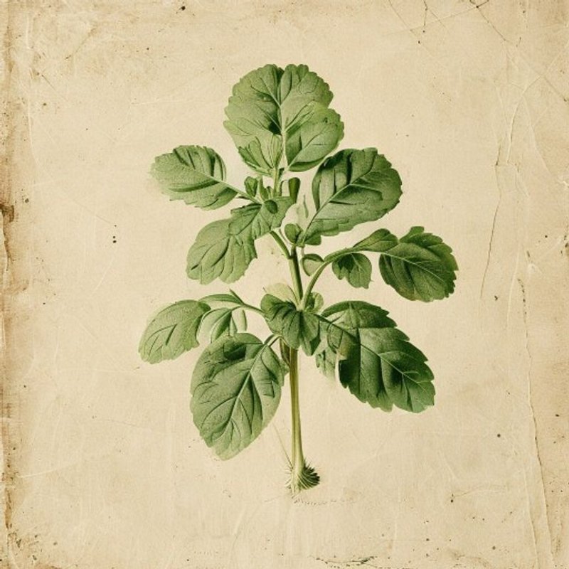 Ocimum basilicum (Basil) — botanical photograph