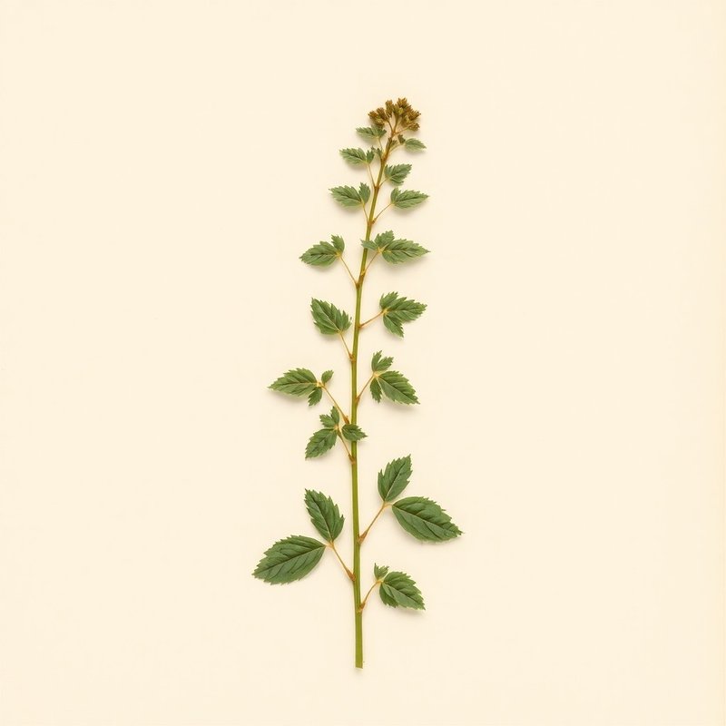 Ocimum tenuiflorum (Holy Basil) — botanical photograph