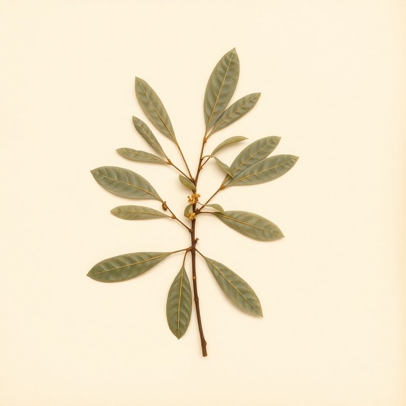 Osmanthus fragrans (Fragrant Olive) — botanical photograph