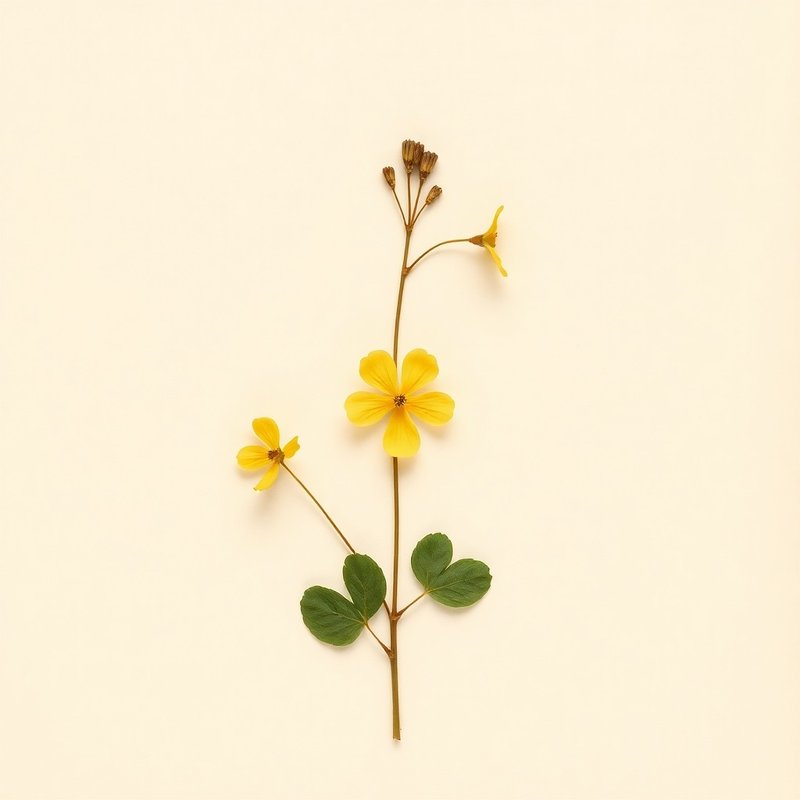 Oxalis grandis (Great Yellow Woodsorrel) — botanical photograph