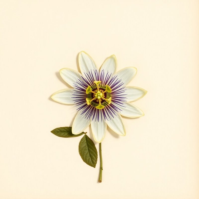 Passiflora caerulea (Passion Flower) — botanical photograph