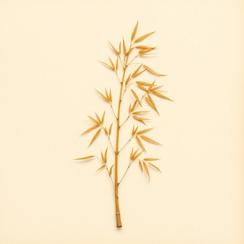 Phyllostachys aurea (Golden Bamboo) — botanical photograph
