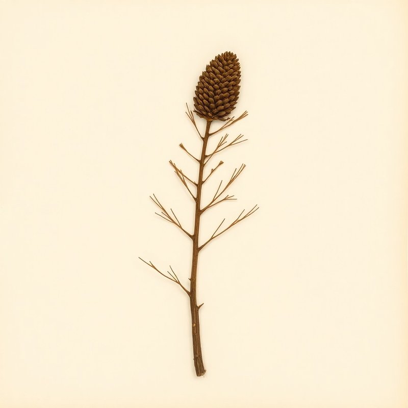 Pinus coulteri (Big-Cone Pine) — botanical photograph