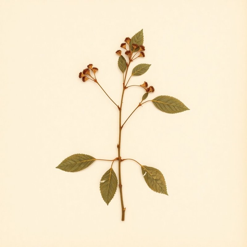 Prinsepia sinensis (Cherry prinsepia) — botanical photograph