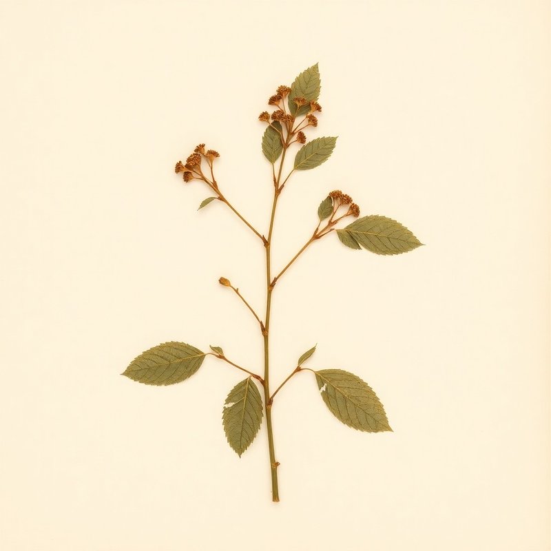 Prinsepia utilis (Cherry prinsepia) — botanical photograph