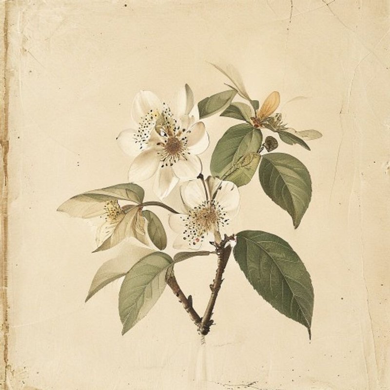 Prunus americana lanata (Prunus americana lanata) — botanical photograph