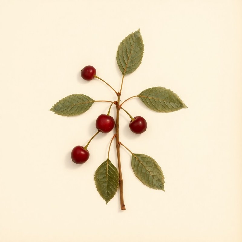 Prunus cerasus (Sour cherry) — botanical photograph