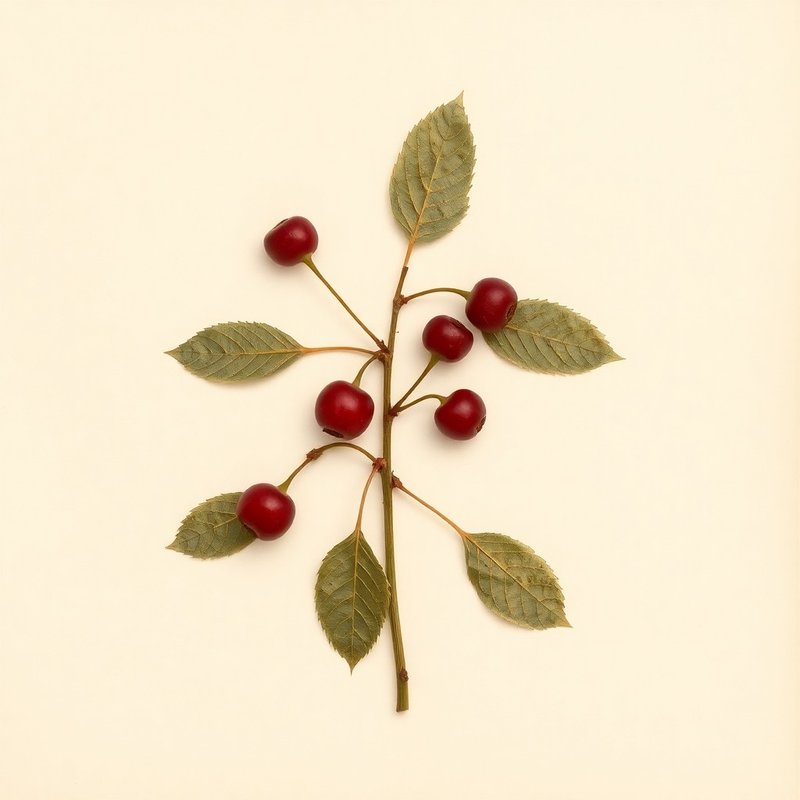Prunus cerasus caproniana (Kentish Red Cherry) — botanical photograph