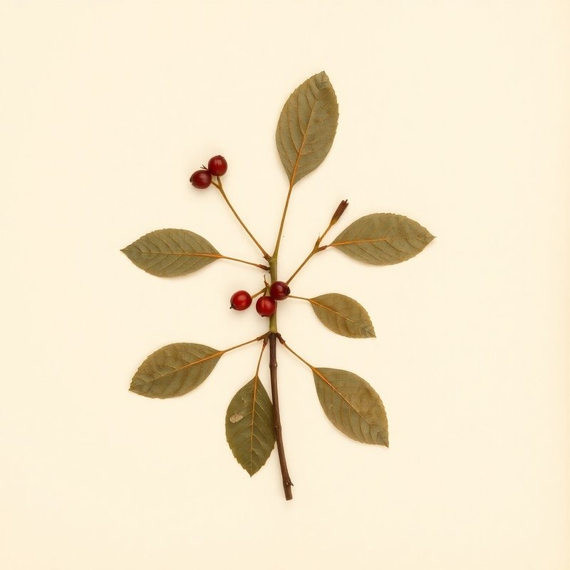 Prunus dawyckensis (Dawyck Cherry) — botanical photograph