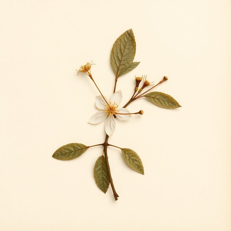 Prunus japonica (Korean Cherry) — botanical photograph