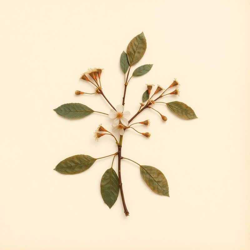 Prunus rufa (Himalayan Cherry) — botanical photograph