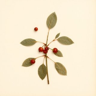 Prunus salicifolia (Capulin Cherry) — botanical photograph