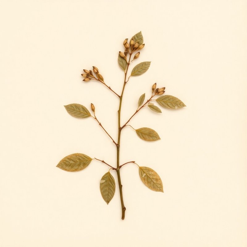 Prunus undulata (Prunus undulata) — botanical photograph
