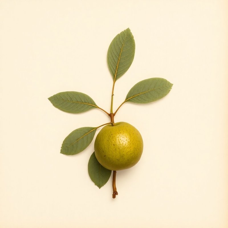 Psidium guajava (Guava) — botanical photograph