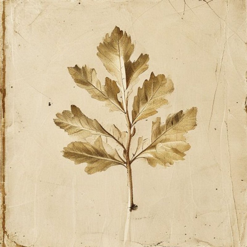 Quercus muehlenbergii (Yellow Chestnut Oak) — botanical photograph